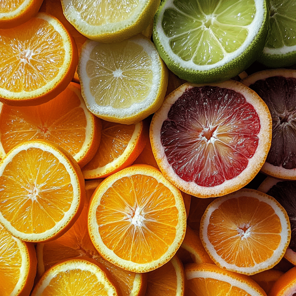 assorted citrus with lemon jumble cookies