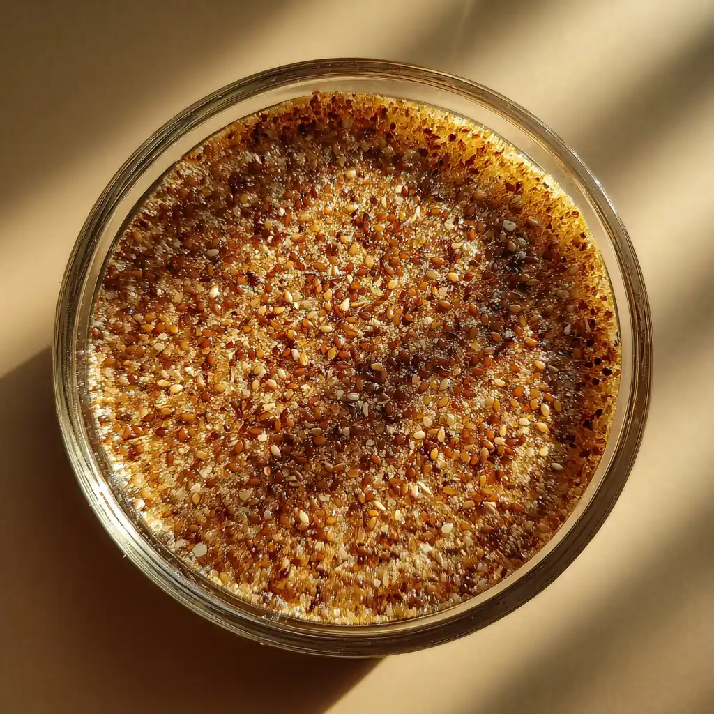 Flax egg vegan substitute in a glass bowl