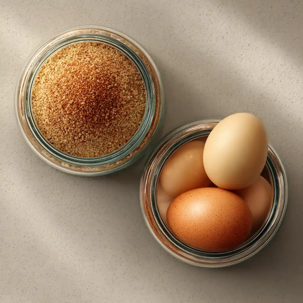 Flax meal and chicken eggs comparison