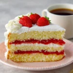 homemade strawberry cake filling recipe in glass bowl