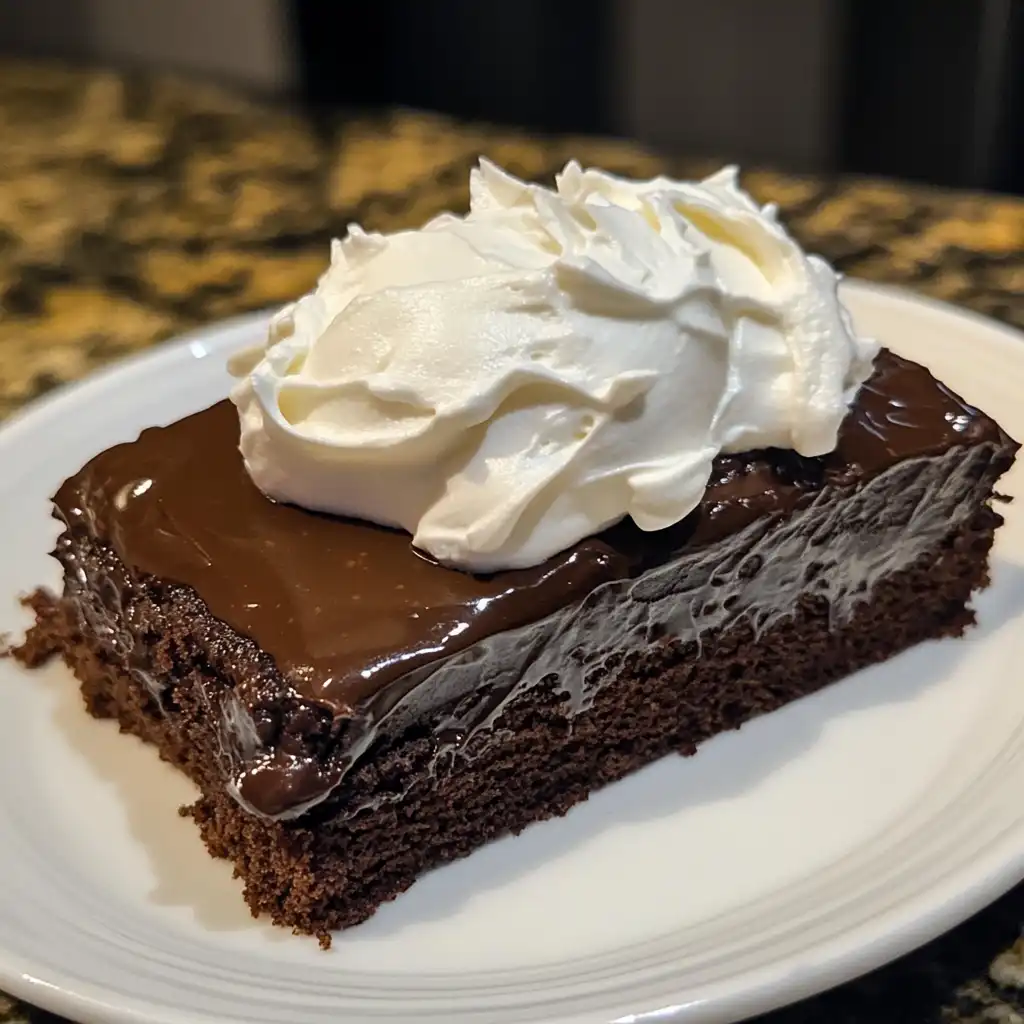 Dairy free whipping cream on chocolate cake