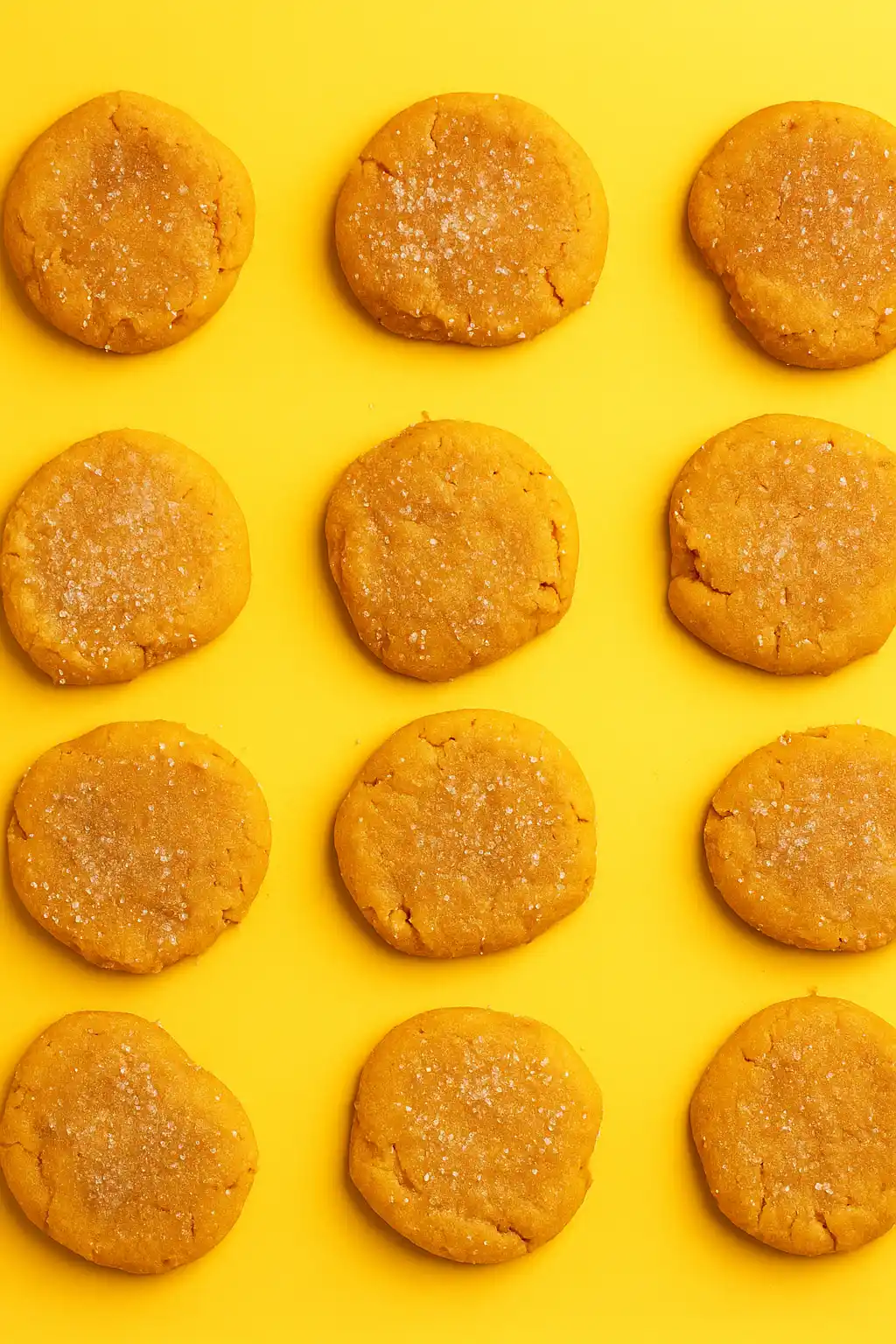 Vegan Pumpkin Sugar Cookie dough balls on baking sheet