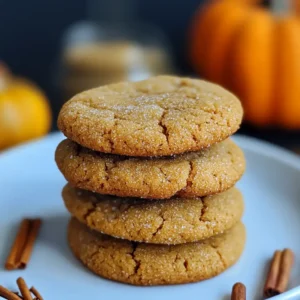 Vegan Pumpkin Sugar Cookies freshly baked on a cooling rack