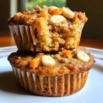 Banana Carrot Muffins cooling on a wire rack after baking — soft, golden, and moist muffins made with banana and carrot.