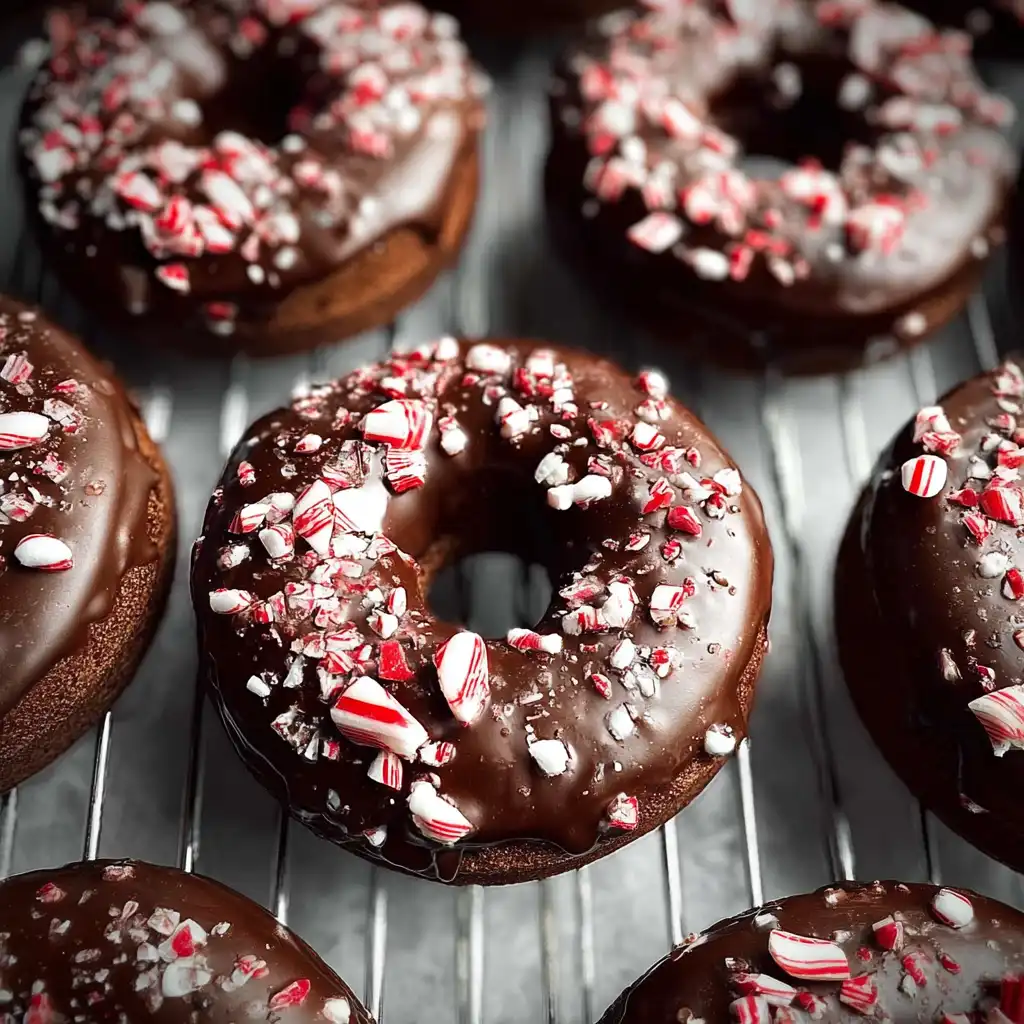 filling donut pan with peppermint hot cocoa donut batter