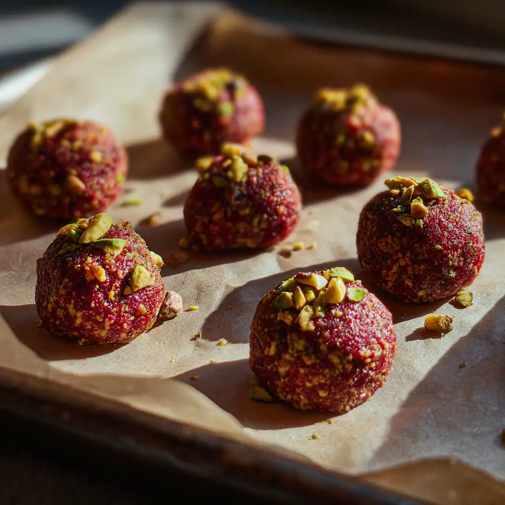 Vegan blood orange cookies shaped on a baking sheet